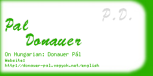 pal donauer business card